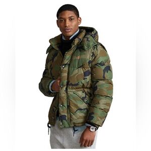 Polo Ralph Lauren Men's Convertible Camouflage Puffer Jacket, NWOT, Size XLT